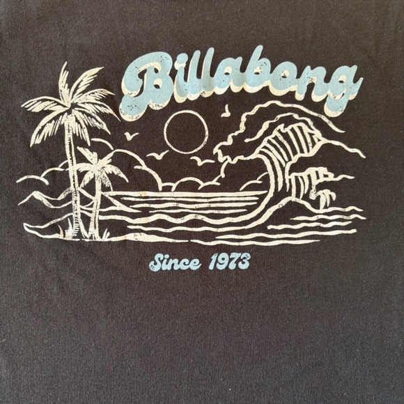 Billabong Tops - Billabong Black Beachy Graphic Tank Top